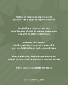 Cena dell'immacolata Cortile Pantelleria