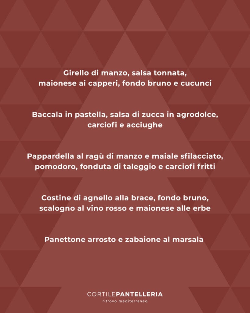 Pranzo di Natale da Cortile Pantelleria